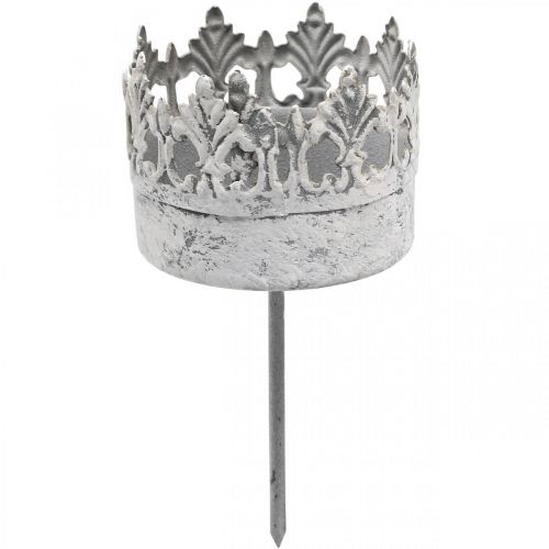 Article Photophore métal à brancher, bougeoir couronne Ø5.5cm