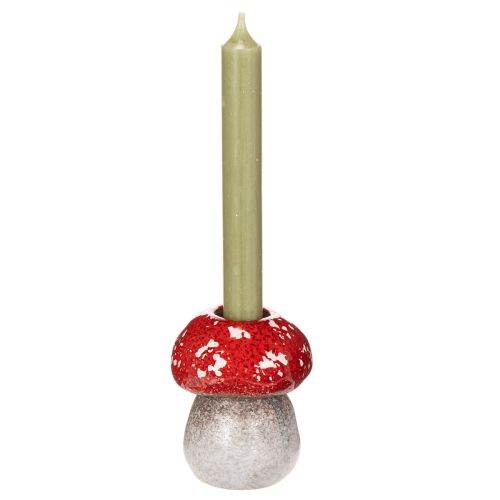 Champignon décoratif, amanite tue-mouches, porte-bougie chauffe-plat pour décoration de table, 9 cm | Floristik24.fr