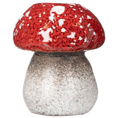 Champignon décoratif, amanite tue-mouches, porte-bougie chauffe-plat pour décoration de table, 9 cm | Floristik24.fr