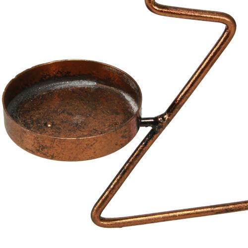 Article Photophore décoration de table sapin de Noël bronze Ø27cm H38cm