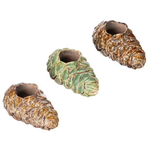 Porte-bougie chauffe-plat en forme de pomme de pin, 8 cm, lot de 3