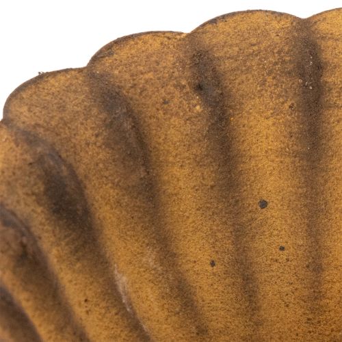 Porte-bougie chauffe-plat vintage, petit bol, métal couleur rouille, Ø 10 cm, H 4,5 cm | Floristik24.fr