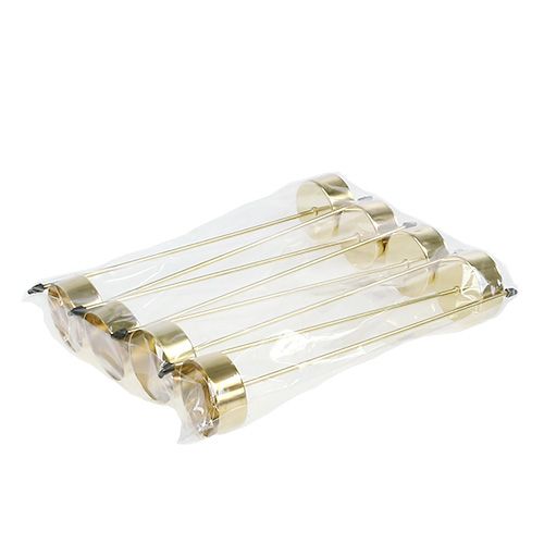 Floristik24 Photophore à coller doré 21cm 8pcs