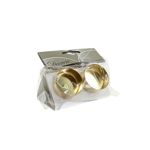 Floristik24 Photophore doré Ø4cm L7cm 4pcs