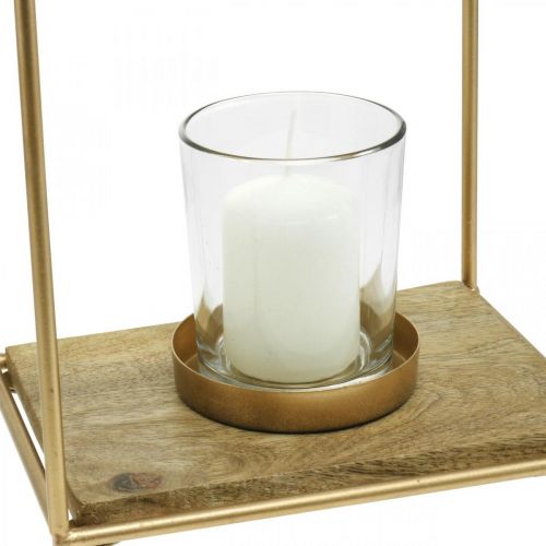 Floristik24 Lanterne maison métal décoration photophore bougie verre 20×16×26cm