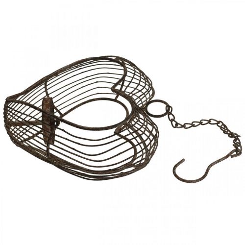 Article Photophore métal décoration à suspendre décoration rouille coeur 22×7×20cm