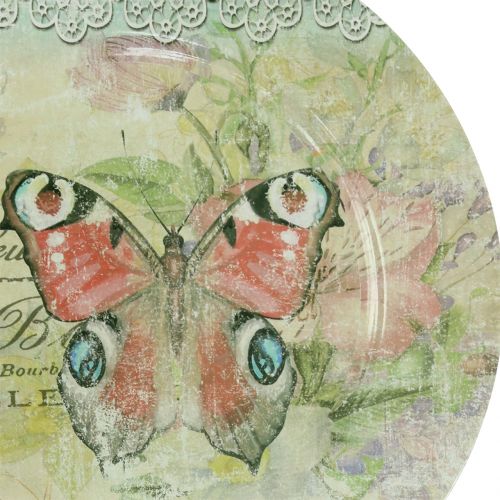 Article Assiette décorative Vintage Papillon Ø32,5cm