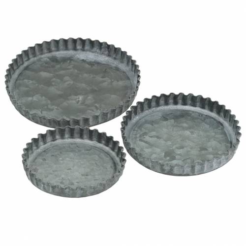 Floristik24 Set de moules à pâtisserie décoratifs en zinc Ø7,8–11,5cm H1,3cm
