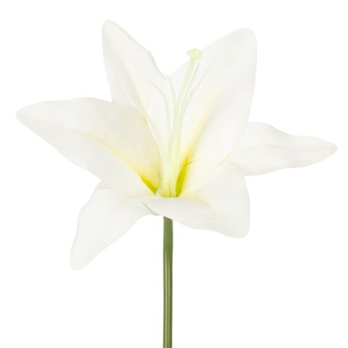 Kunstblume Lys Tigre blanc 29 cm bouquet de 6 pièces