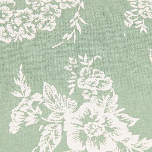 Article Ruban de table vert rouleau ruban fleurs coton menthe 15cm 3m