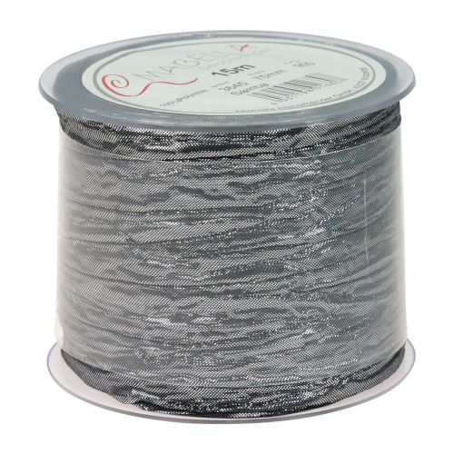 Article Ruban de soie ruban de table ruban cadeau ruban argenté 75mm 15m