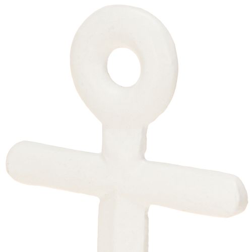 Article Décoration de table Ancre maritime sur socle Blanc Naturel 20x5x26cm