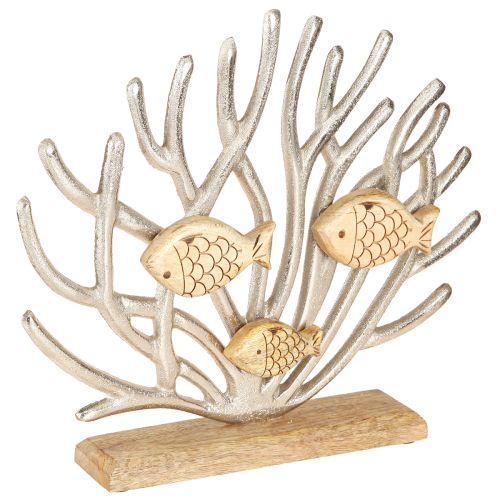 Floristik24 Décoration de table décor corail maritime poisson bois métal L30cm