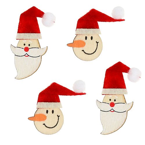 Floristik24 Décoration de table Père Noël, bonhomme de neige 4-5cm 12pcs