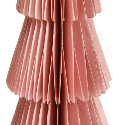 Article Décoration de table Sapin de Noël en papier nid d&#39;abeille Abricot Or H30cm 2 pcs