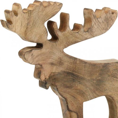 Floristik24 Décoration de table Noël déco wapiti support en bois déco cerf H27.5cm
