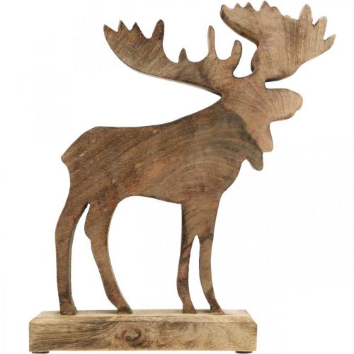 Floristik24 Décoration de table Noël déco wapiti support en bois déco cerf H27.5cm