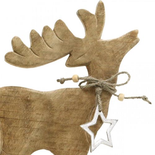 Floristik24 Décoration de table Décoration de Noël cerf en bois décoration debout renne H33cm