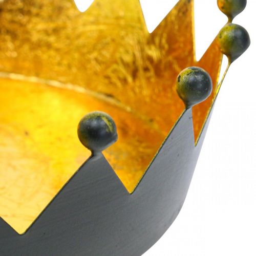Floristik24 Décoration de table Couronne de Noël or noir Ø25,5cm H6cm