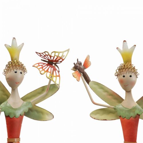 Article Décoration de table fleur de printemps elfe décoration en métal fée 16×12×38cm 2pcs