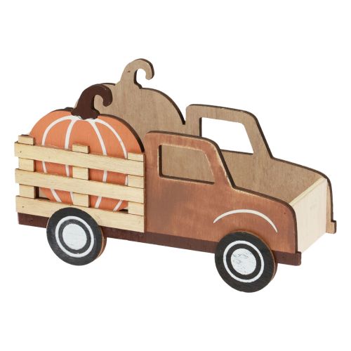 Décoration de table décoration citrouille d&#39;automne camion de livraison bois 20×7,5×12,5cm