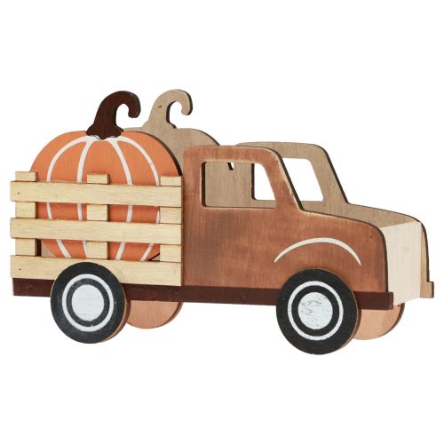 Décoration de table décoration citrouille d&#39;automne camion de livraison bois 20×7,5×12,5cm