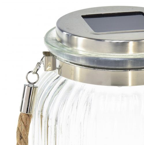 Floristik24 Lampe suspendue solaire décoration de table balcon blanc chaud Ø11cm H16cm