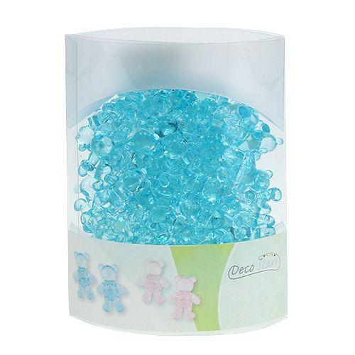 Article Décoration de table pour la naissance ours bleu 3.5cm 60p