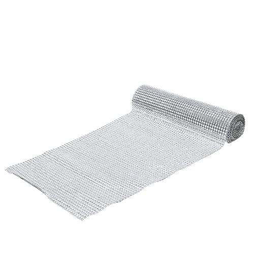 Floristik24 Chemin de table à paillettes argent clair L25cm L228cm