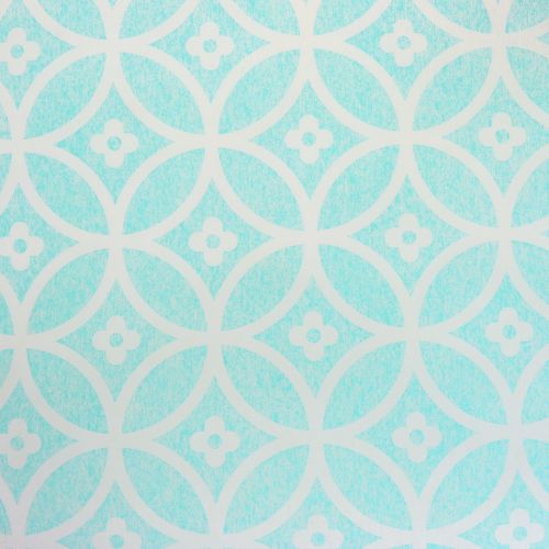Floristik24 Chemin de table avec motif bleu clair 30cm x 300cm