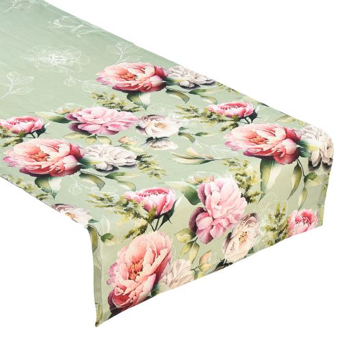 Article Chemin de table printemps pivoine chemin de table vert 40x150cm