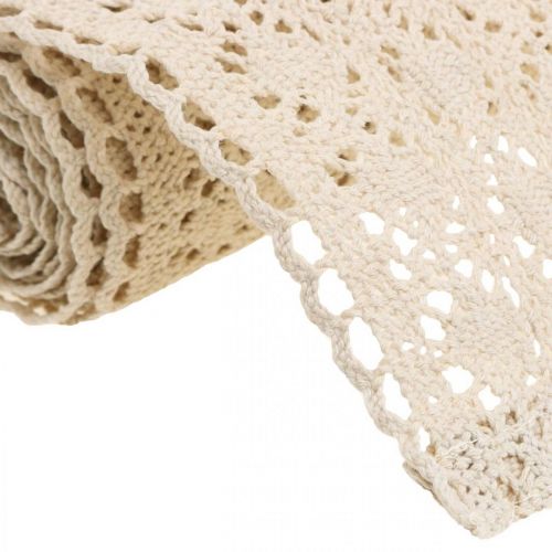 Article Chemin de table crochet dentelle nature 30cm x 140cm