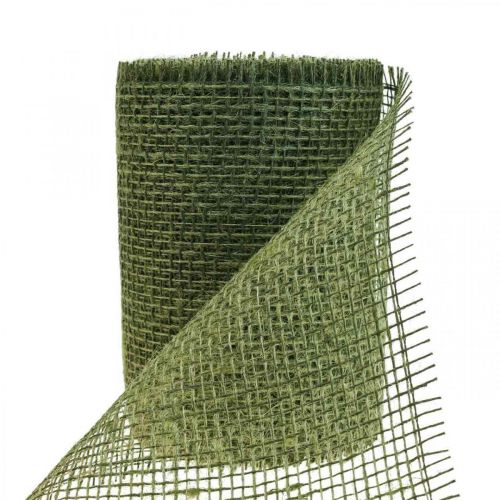 Floristik24 Chemin de table jute ruban de jute ruban de table vert olive W15cm L10m