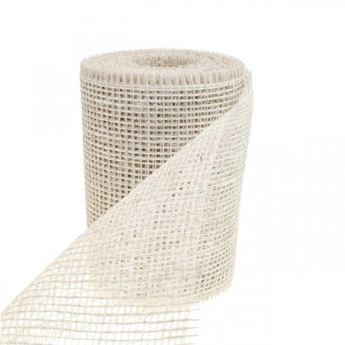 Chemin de table jute ruban de jute ruban de table blanc L15cm L10m