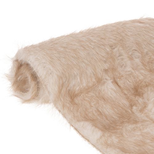 Chemin de table en fausse fourrure beige, bandeau décoratif 24 x 140 cm acheter | Floristik24.fr