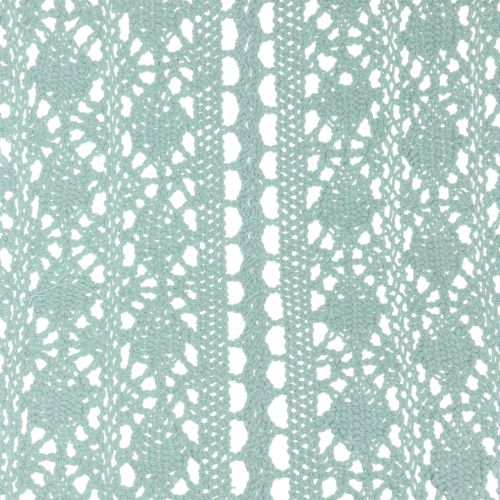 Floristik24 Chemin de table dentelle au crochet vert menthe 30 x 140 cm
