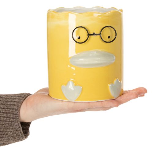 Article Vase cylindrique décoratif en céramique en forme de canard, 13 cm, lot de 2.