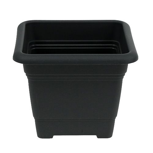 Floristik24 Pot « Nora » 23cm x 23cm H18,5cm anthracite 1 pièce