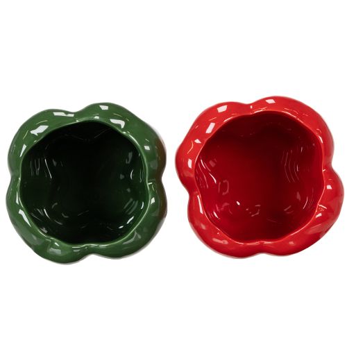 Article Pot de fleurs en céramique Paprika pour une décoration de cuisine moderne, convient à tous les styles d'intérieur, 13 cm, lot de 2