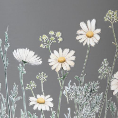 Article Pot de fleurs à motif délicat de fleurs sauvages, idéal pour un balcon ou une terrasse, 15 cm, lot de 3