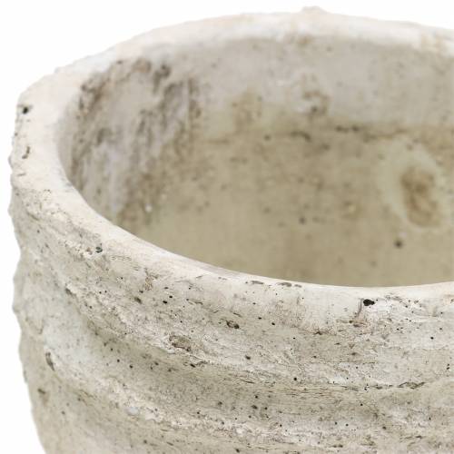 Floristik24 Cache-pot blanc antique Ø12,5cm H11cm 2pcs