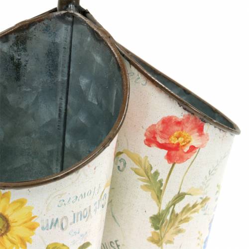 Article Cache-pot design fleur avec manche bêche 3 pièces H27cm