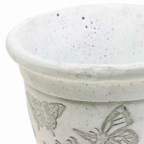 Floristik24 Pot de fleurs pot de fleurs avec papillons Ø12.5cm H13cm 2pcs