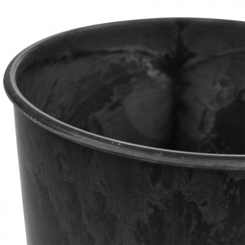 Vase de sol noir Vase plastique anthracite Ø17.5cm H28cm
