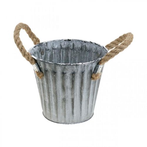 Cache-pot avec anses, cache-pot en métal, cache-pot décoratif à planter Ø14,5cm