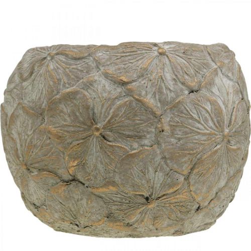 Floristik24 Cache-pot en béton motif petites fleurs aspect vintage Ø15cm H11cm
