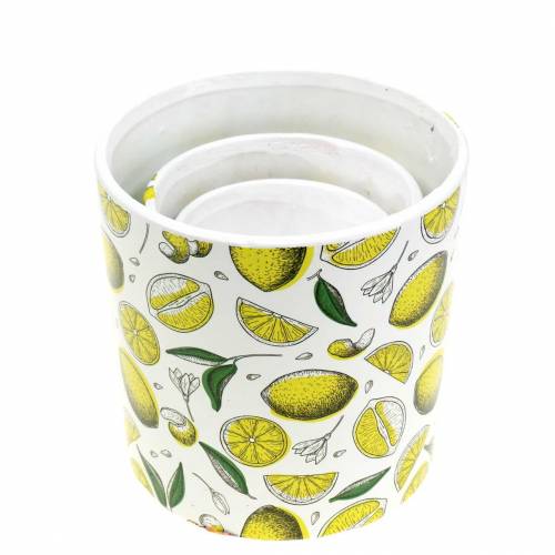 Floristik24 Jardinière jaune citron Ø8/10/13cm lot de 3