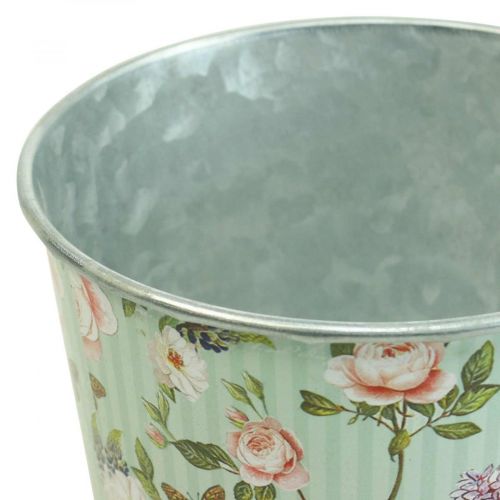 Floristik24 Cache-pot roses jardinière métal été Ø12cm H10.5cm
