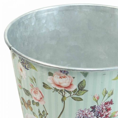 Floristik24 Cache-pot roses jardinière métal été Ø14cm H12.5cm