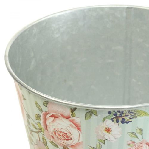 Article Cache-pot roses jardinière métal été Ø15.5cm H15cm